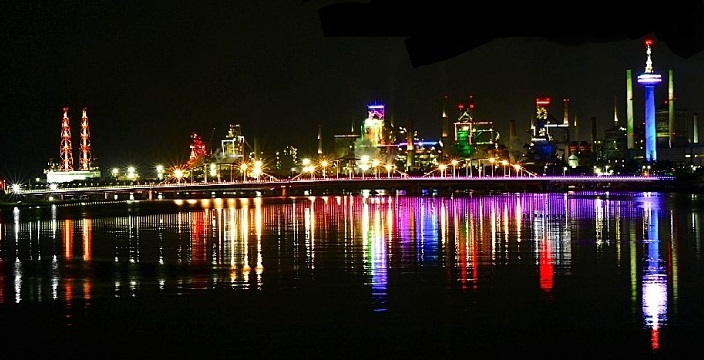 The night view of POSCO